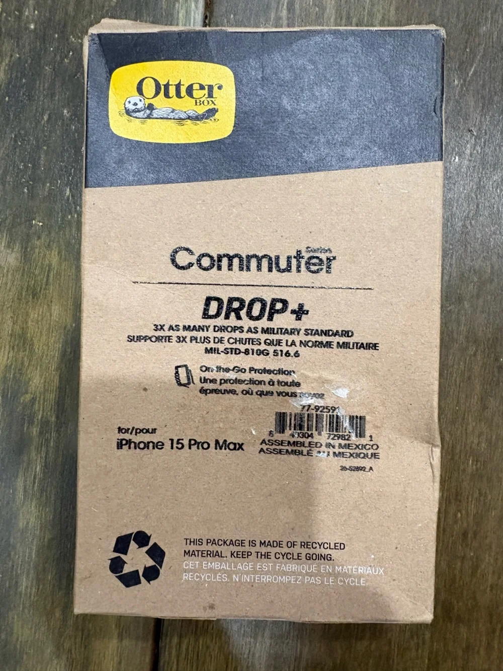 NEW OtterBox iPhone 15 Pro MAX Commuter Series Case - Black, Slim & Tough
